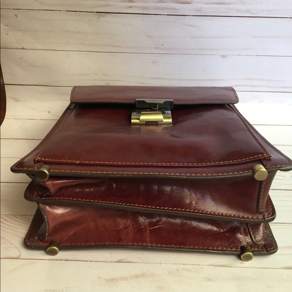 Italian Leather Brown Crossbody Bag Vintage - Picture 5 of 8